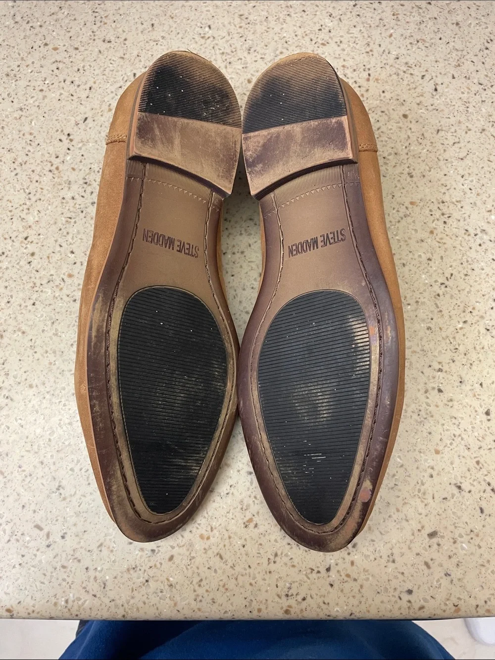 Steve Madden Tan Suede Bit-Detail Slip-On Loafers